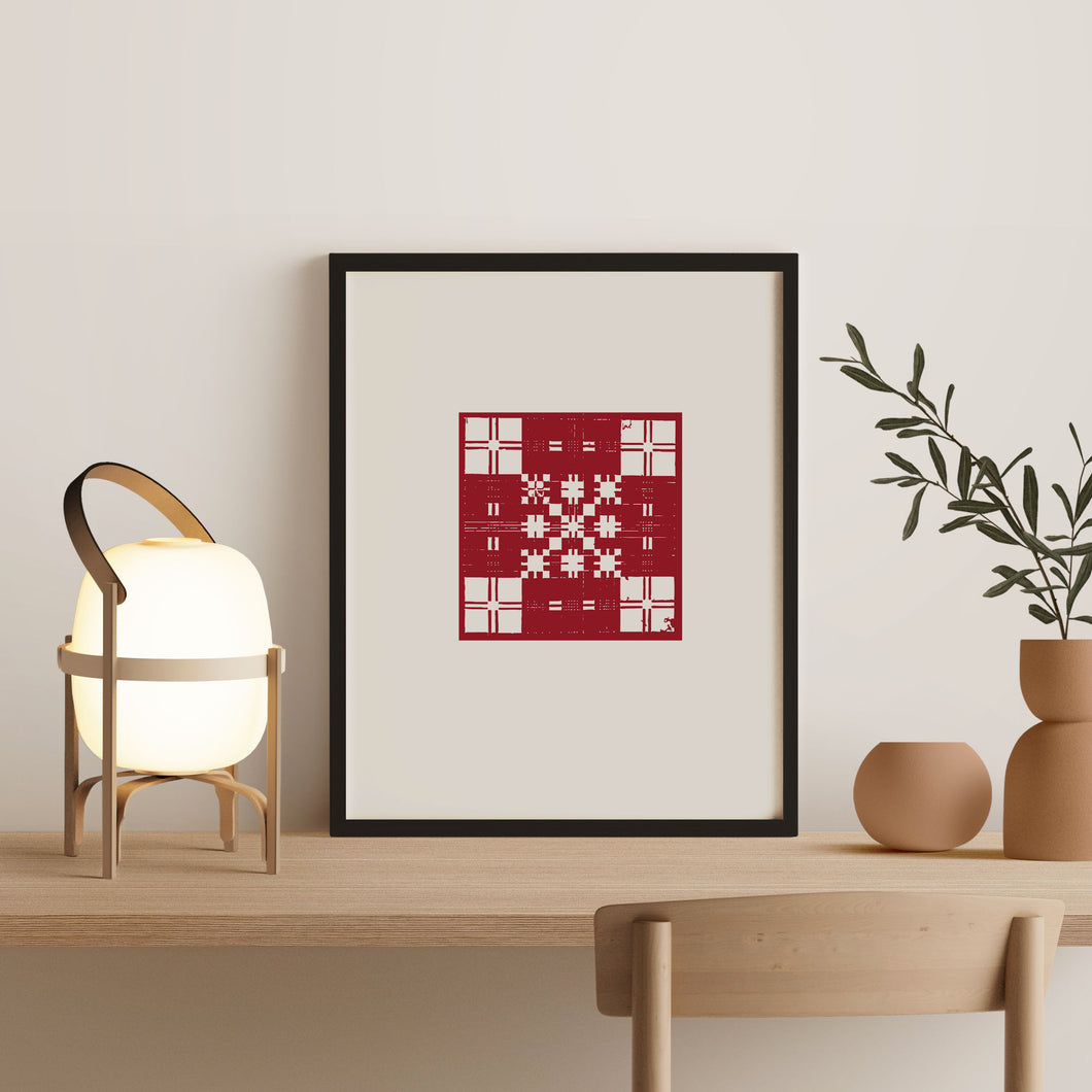 Blanket A Print - Red