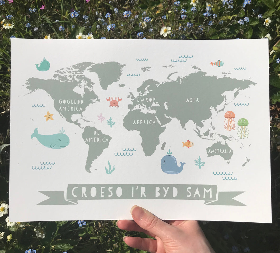 Personalised World Map Print