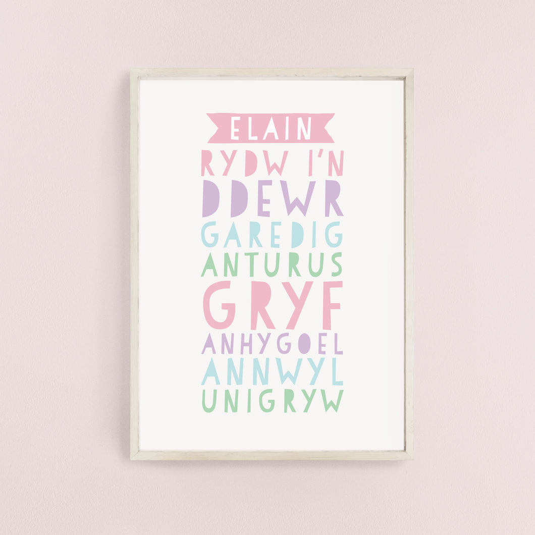 'Rydw i' Personalised Print