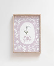 Personalised Birth Flower Print
