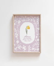 Personalised Birth Flower Print
