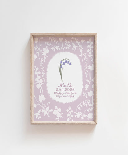 Personalised Birth Flower Print
