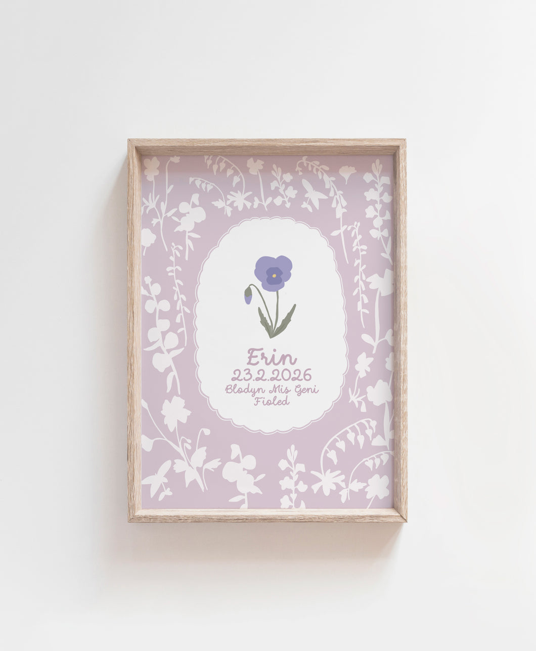 Personalised Birth Flower Print