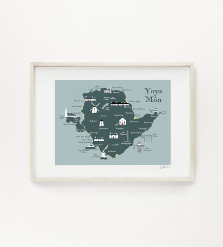 Ynys Môn Map Print