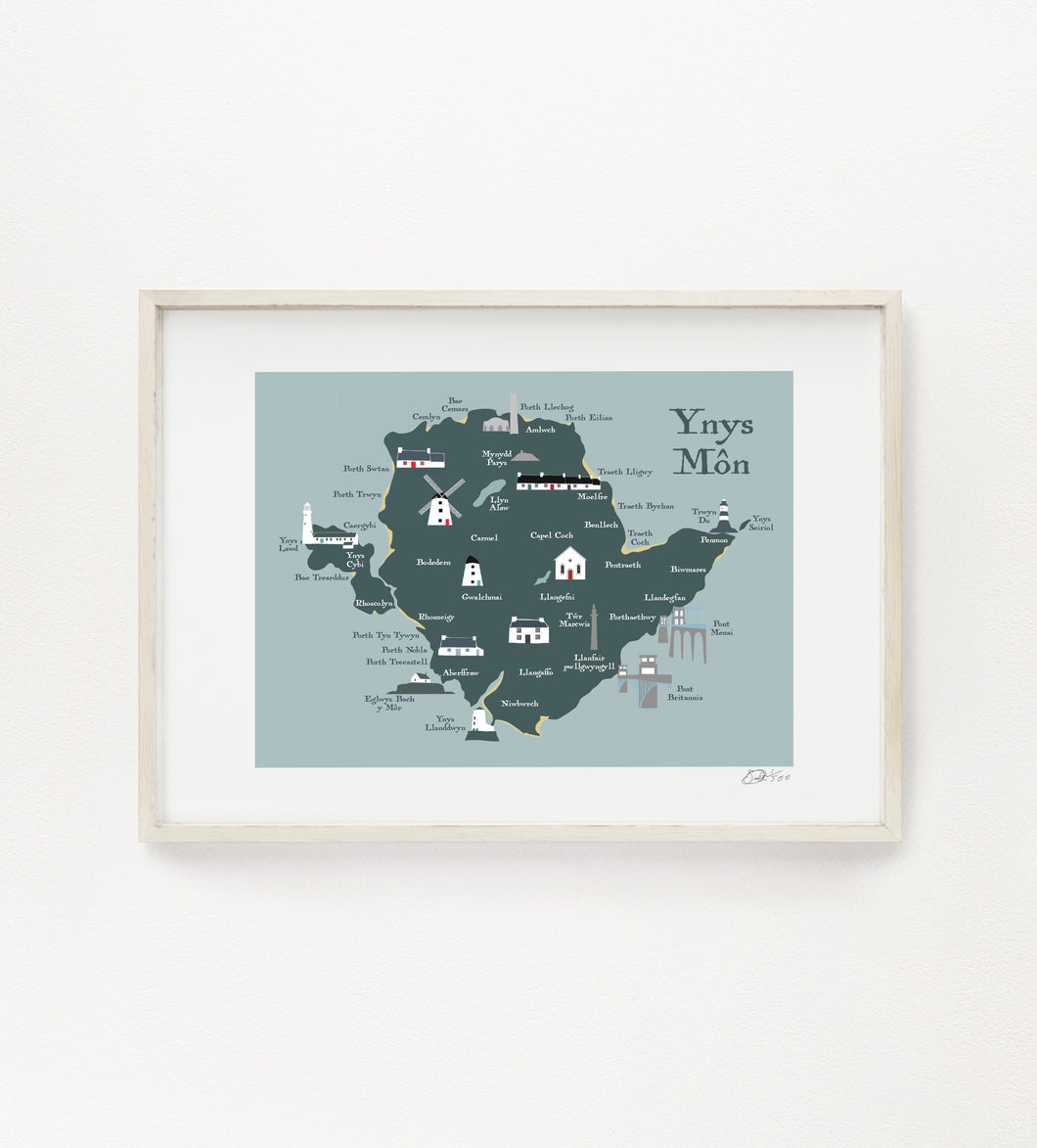 Ynys Môn Map Print