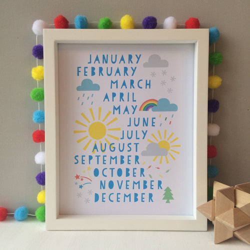 Months of the Year Print